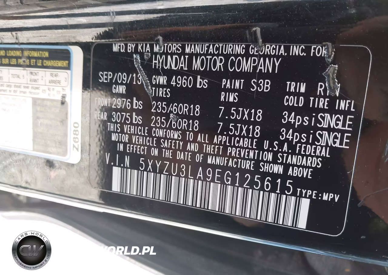 2014 Hyundai Santa Fe Sport 2.0L Turbo VIN:5XYZU3LA9EG125615 - 9