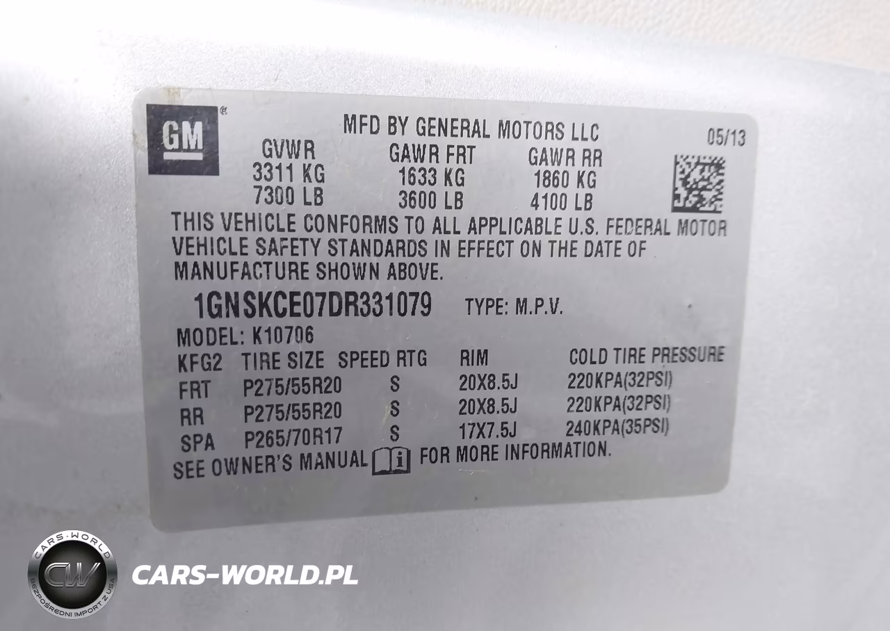 2013 Chevrolet Tahoe Ltz VIN:1GNSKCE07DR331079 - 9