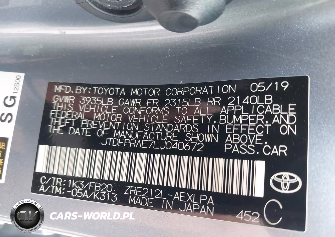 2020 Toyota Corolla Le VIN:JTDEPRAE7LJ040672 - 9