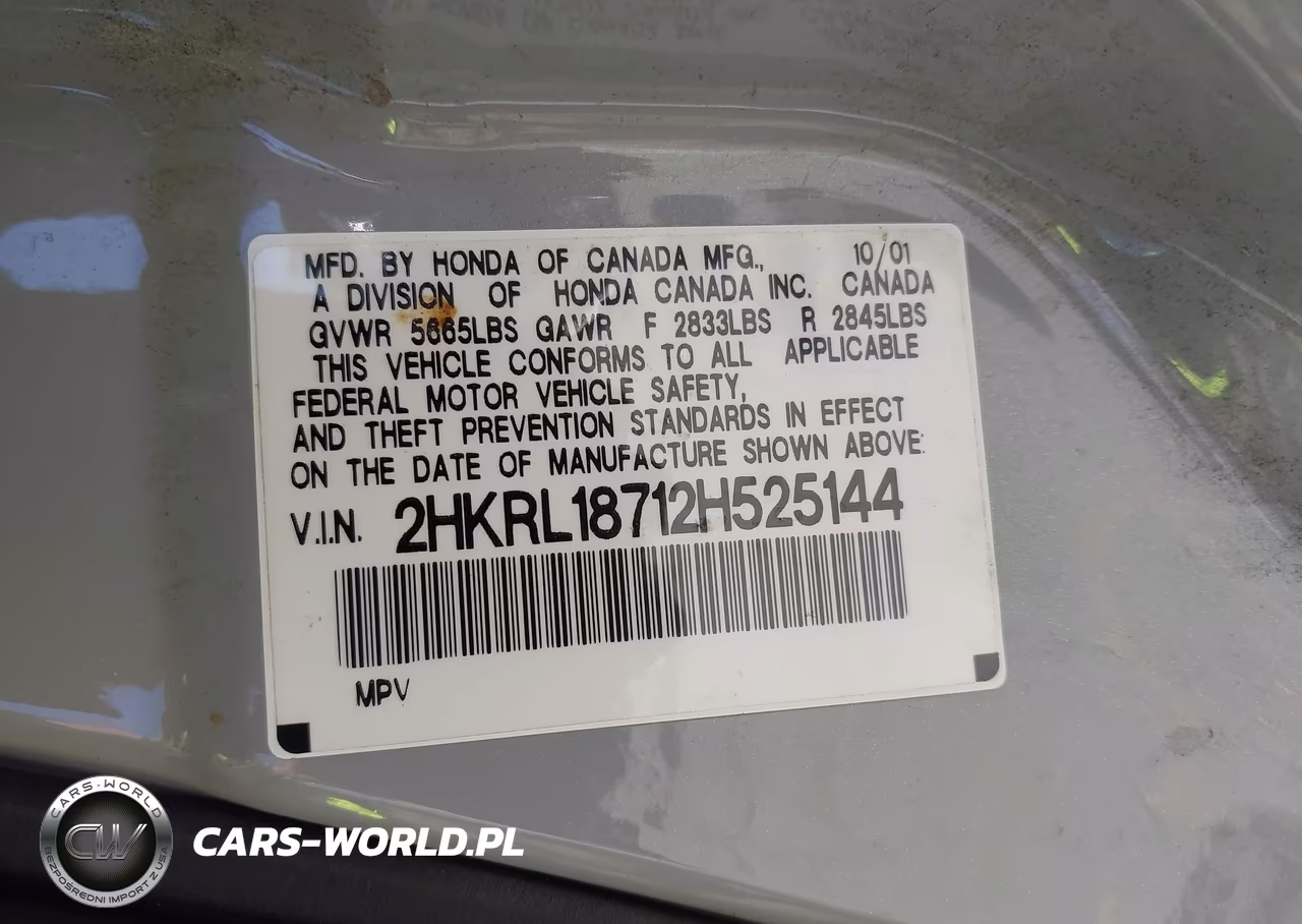 2002 Honda Odyssey Ex-L VIN:2HKRL18712H525144 - 9