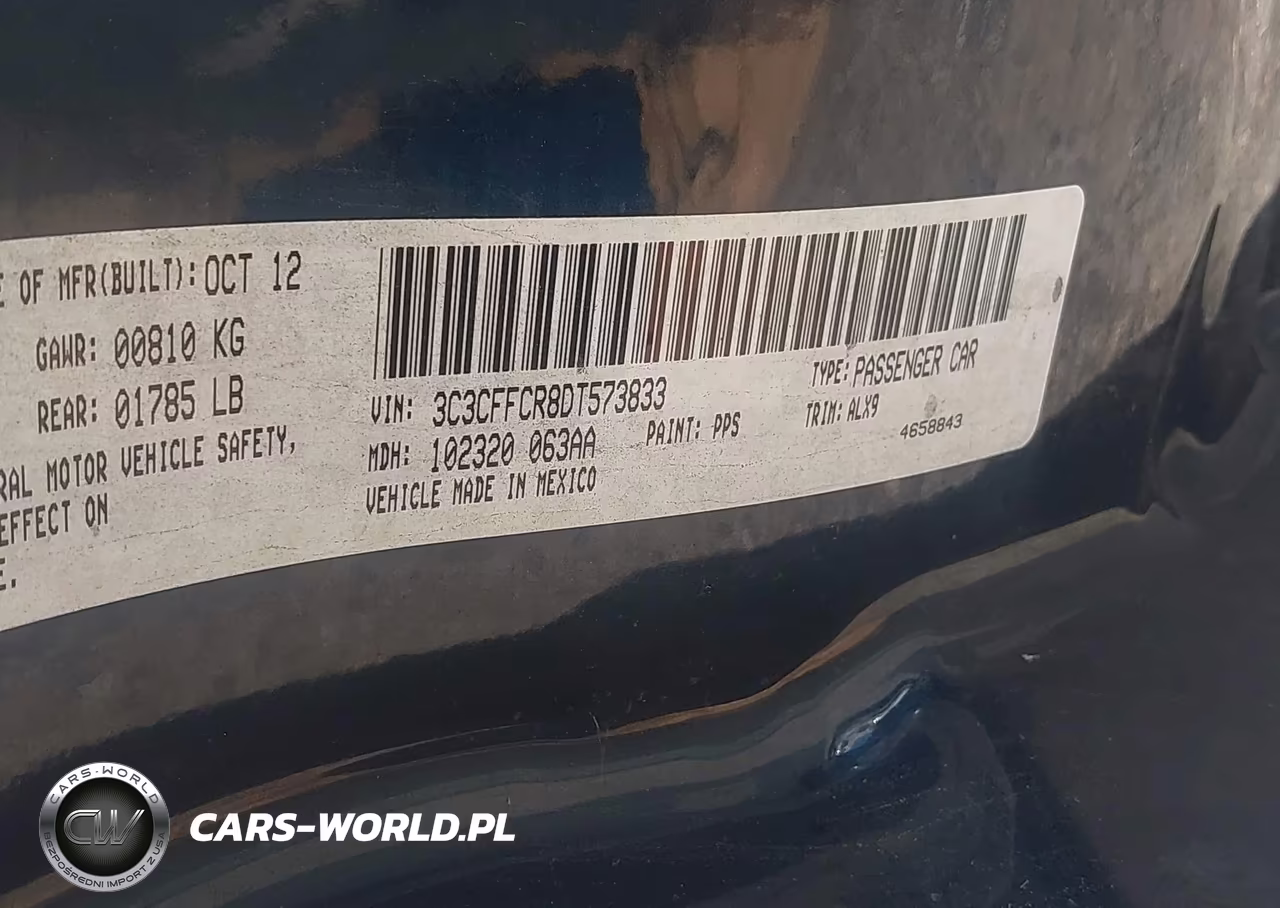 2013 Fiat 500 Lounge VIN:3C3CFFCR8DT573833 - 9