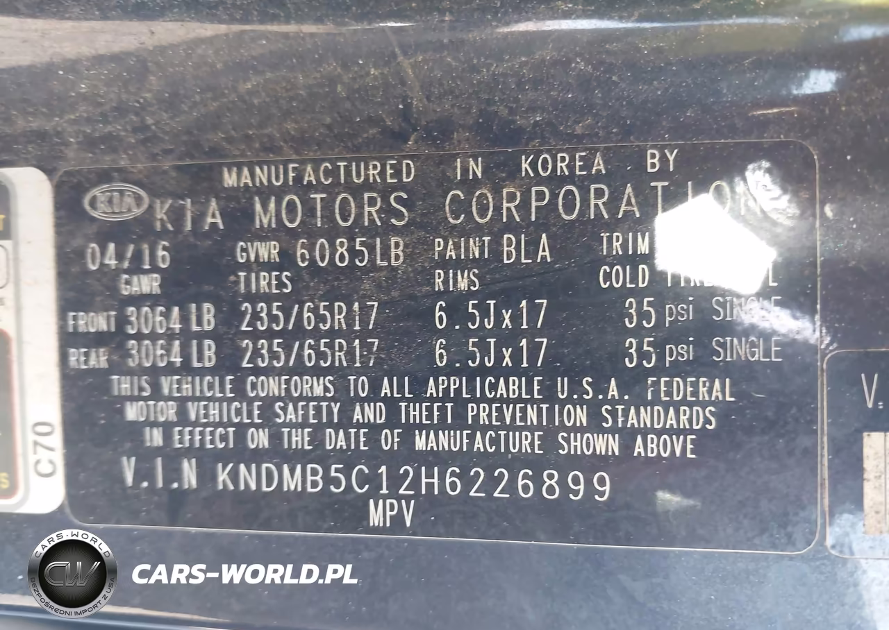 2017 Kia Sedona Lx VIN:KNDMB5C12H6226899 - 9