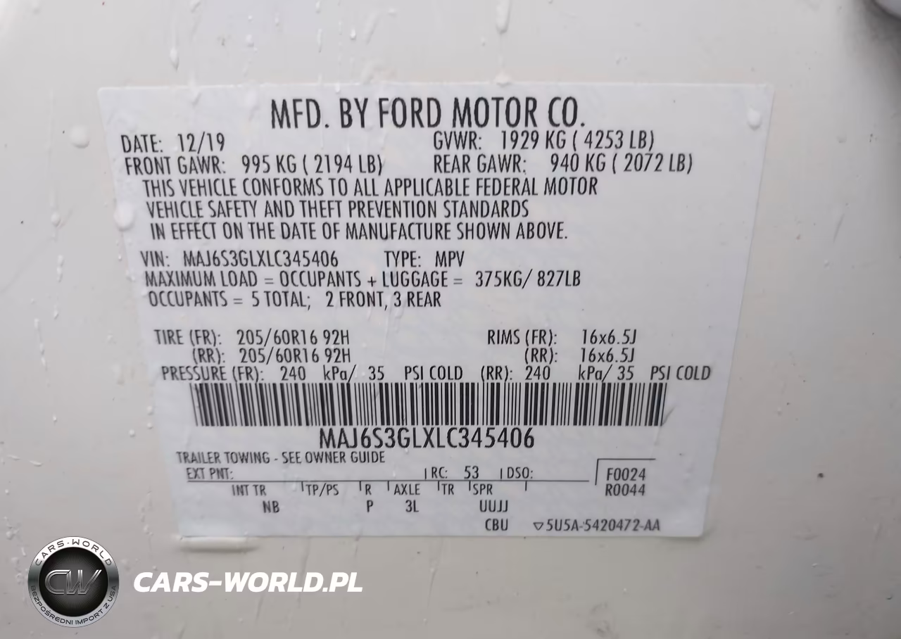 2020 Ford Ecosport Se VIN:MAJ6S3GLXLC345406 - 9