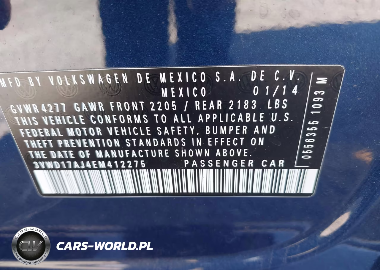 2014 Volkswagen Jetta 1.8T Se VIN:3VWD17AJ4EM412275 - 9