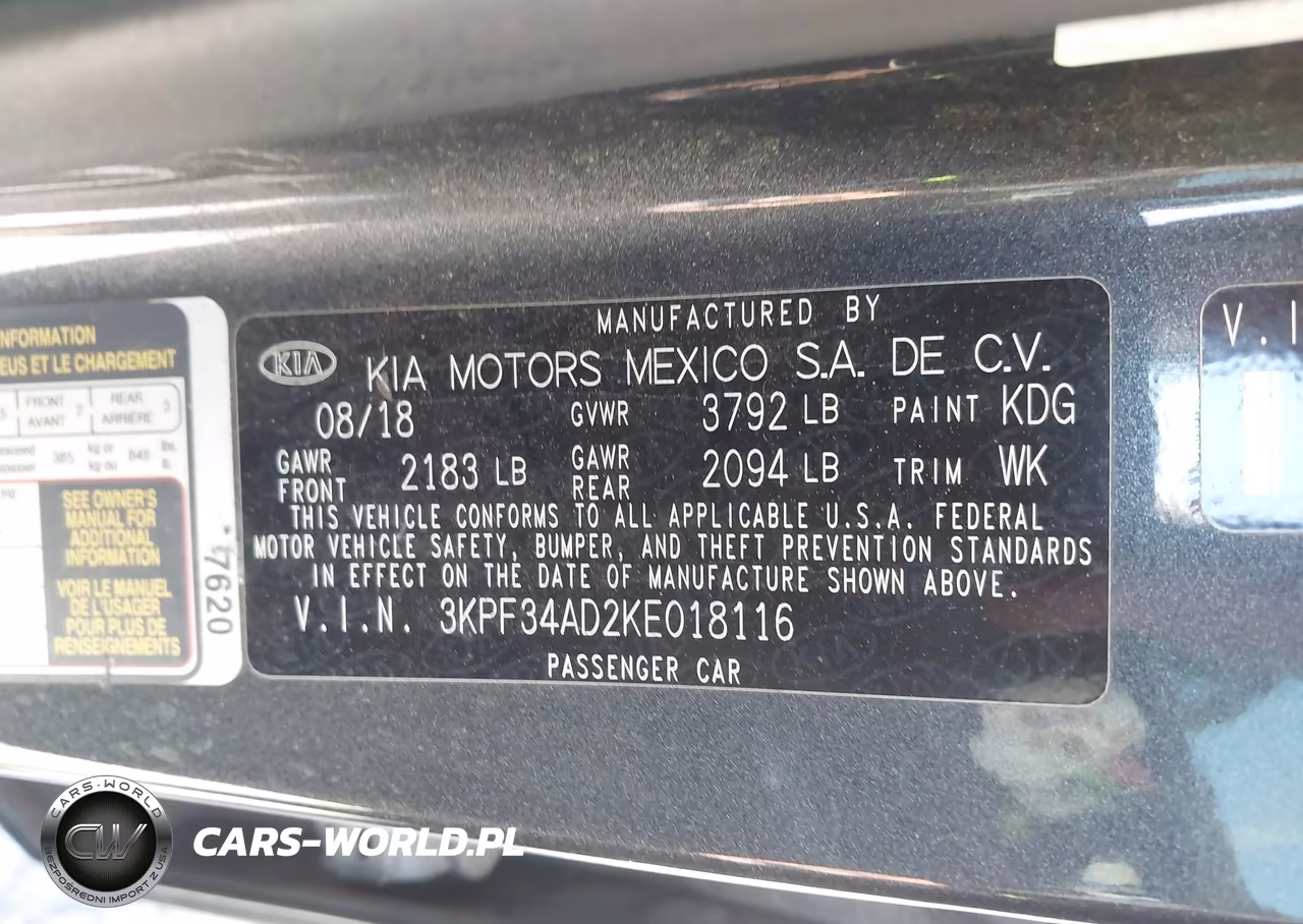 2019 Kia Forte S VIN:3KPF34AD2KE018116 - 9