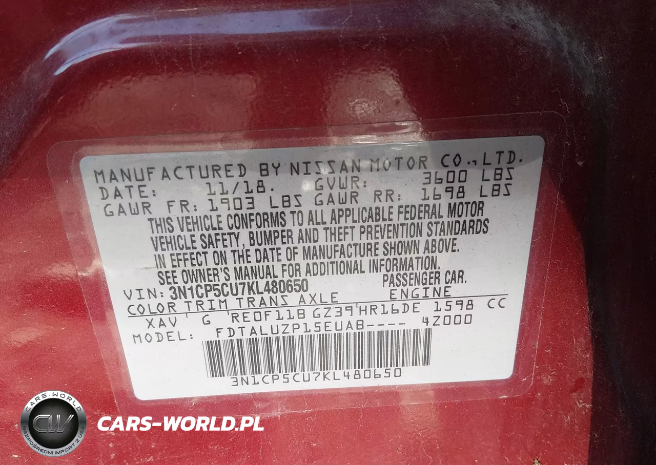 2019 Nissan Kicks Sr VIN:3N1CP5CU7KL480650 - 9