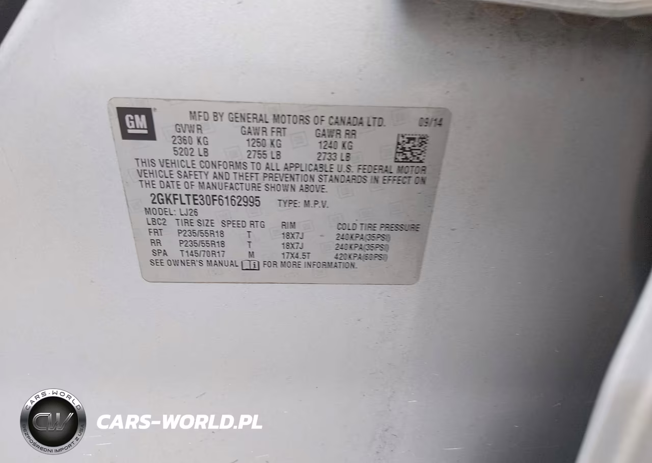 2015 GMC Terrain Slt-2 VIN:2GKFLTE30F6162995 - 9