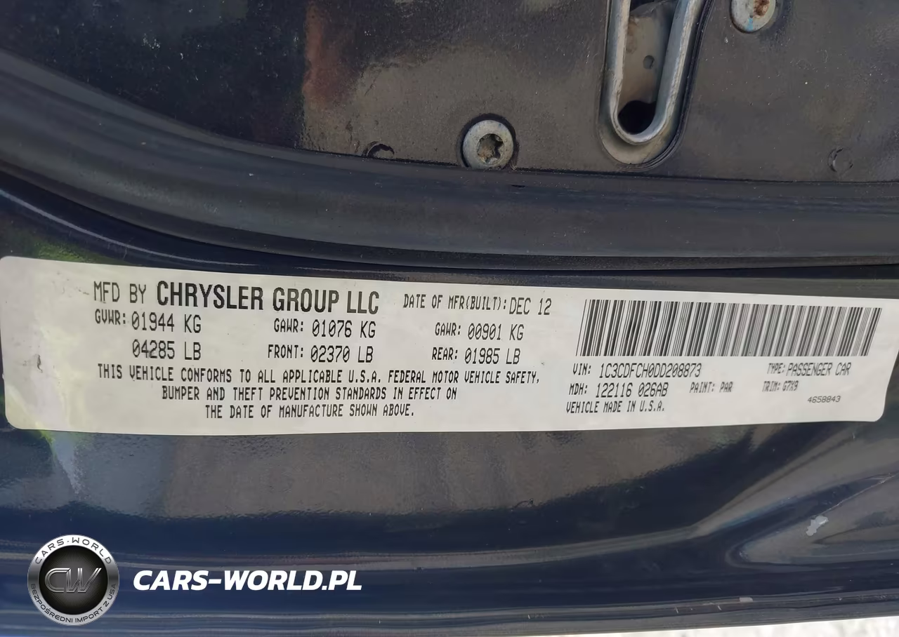 2013 Dodge Dart Limited VIN:1C3CDFCH0DD208873 - 9