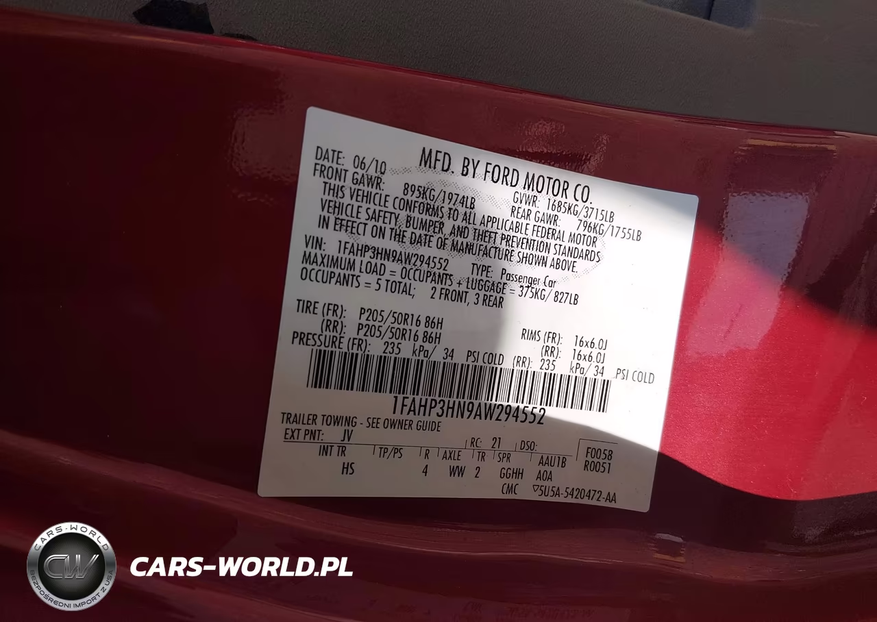 2010 Ford Focus Sel VIN:1FAHP3HN9AW294552 - 9