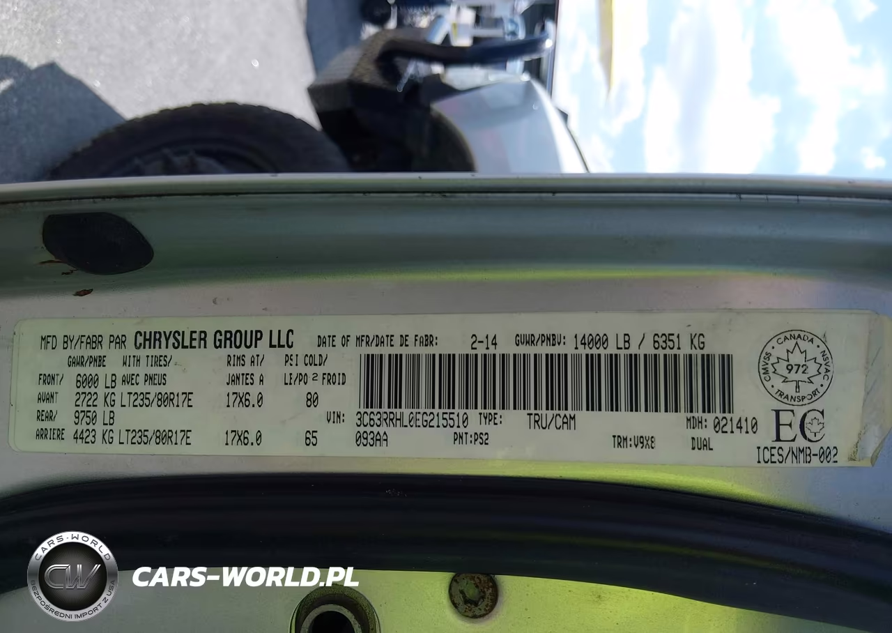 2014 Ram 3500 Slt VIN:3C63RRHL0EG215510 - 8