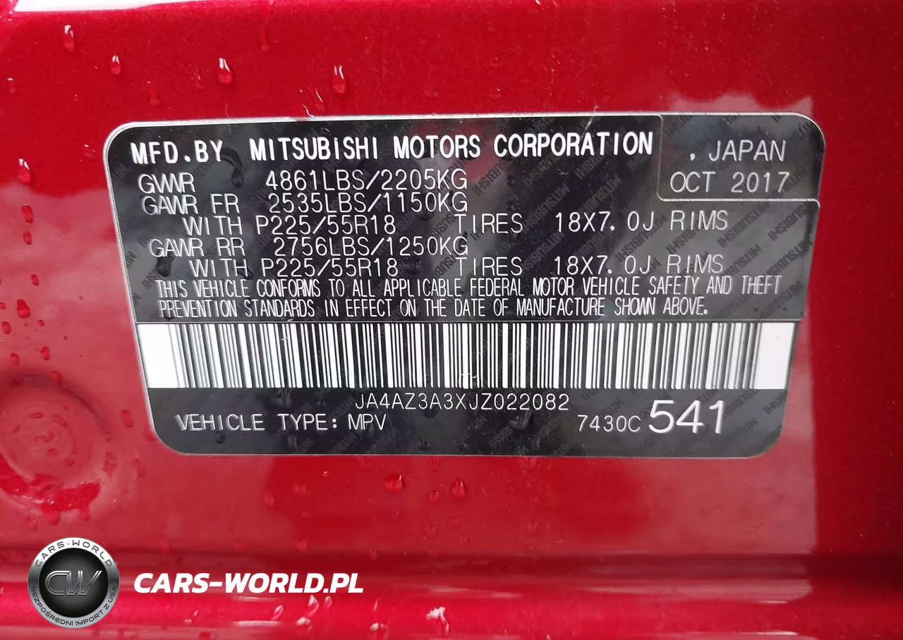 2018 Mitsubishi Outlander Le VIN:JA4AZ3A3XJZ022082 - 9