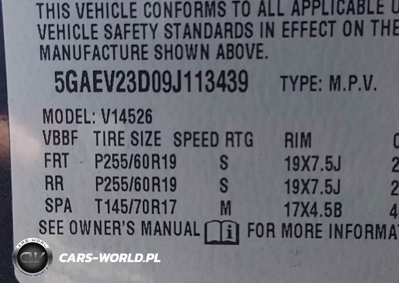 2009 Buick Enclave Cxl VIN:5GAEV23D09J113439 - 9