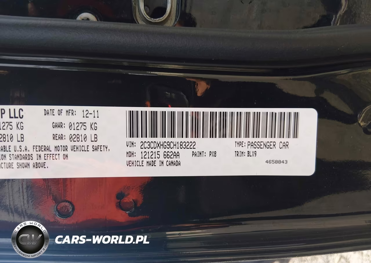 2012 Dodge Charger Sxt VIN:2C3CDXHG9CH183222 - 9