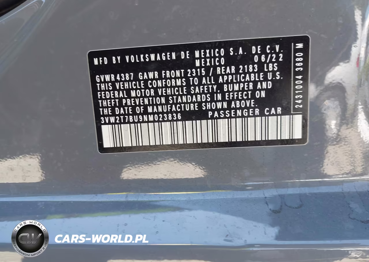 2022 Volkswagen Jetta Gli 2.0T Autobahn VIN:3VW2T7BU9NM023836 - 9