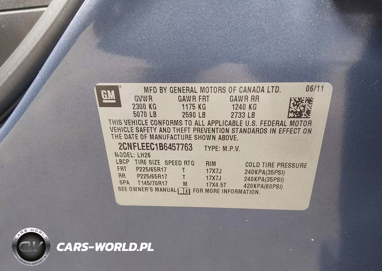 2011 Chevrolet Equinox 1Lt VIN:2CNFLEEC1B6457763 - 9