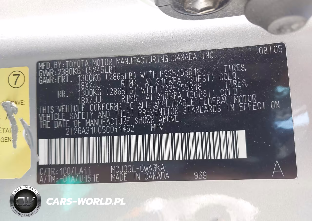 2005 Lexus Rx 330 VIN:2T2GA31U05C041462 - 9