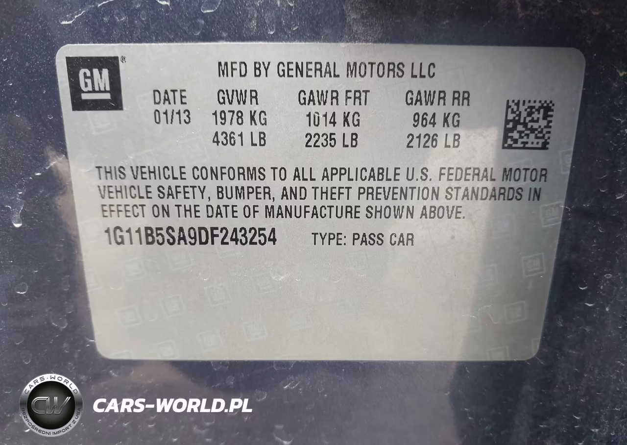 2013 Chevrolet Malibu 1Ls VIN:1G11B5SA9DF243254 - 9