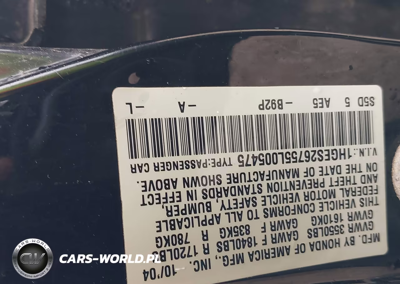 2005 Honda Civic Ex VIN:1HGES26755L005475 - 9