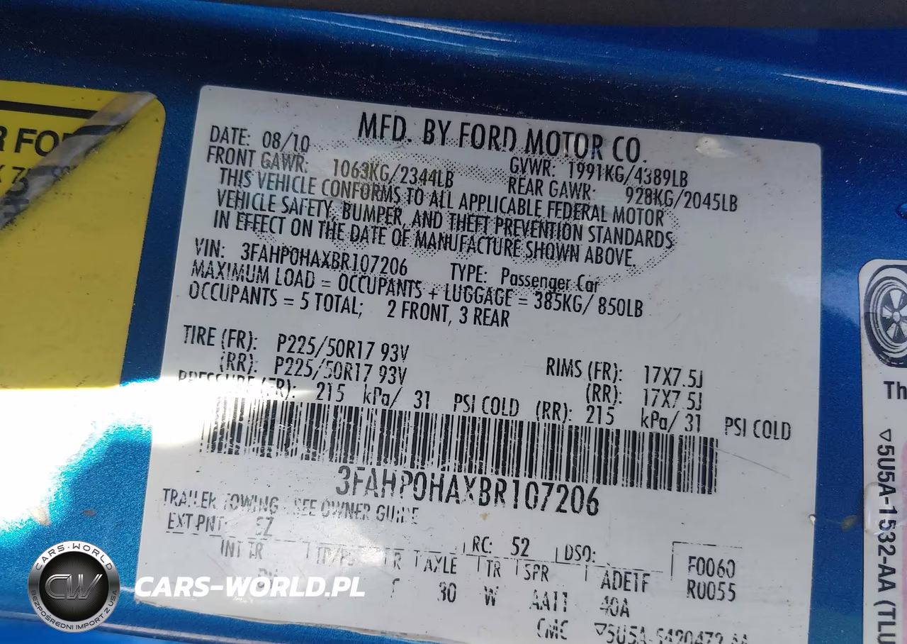 2011 Ford Fusion Se VIN:3FAHP0HAXBR107206 - 9