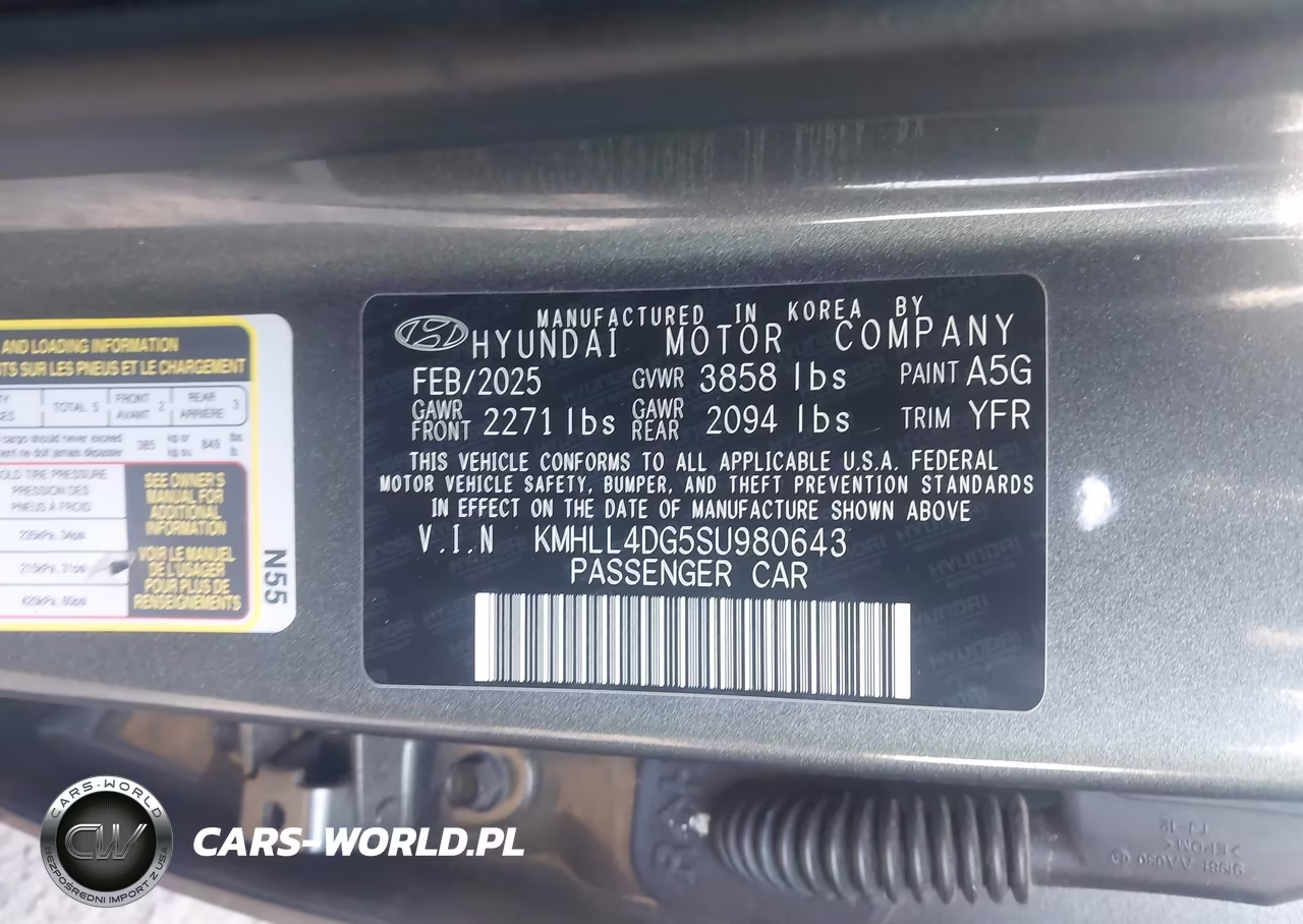 2025 Hyundai Elantra Se VIN:KMHLL4DG5SU980643 - 9
