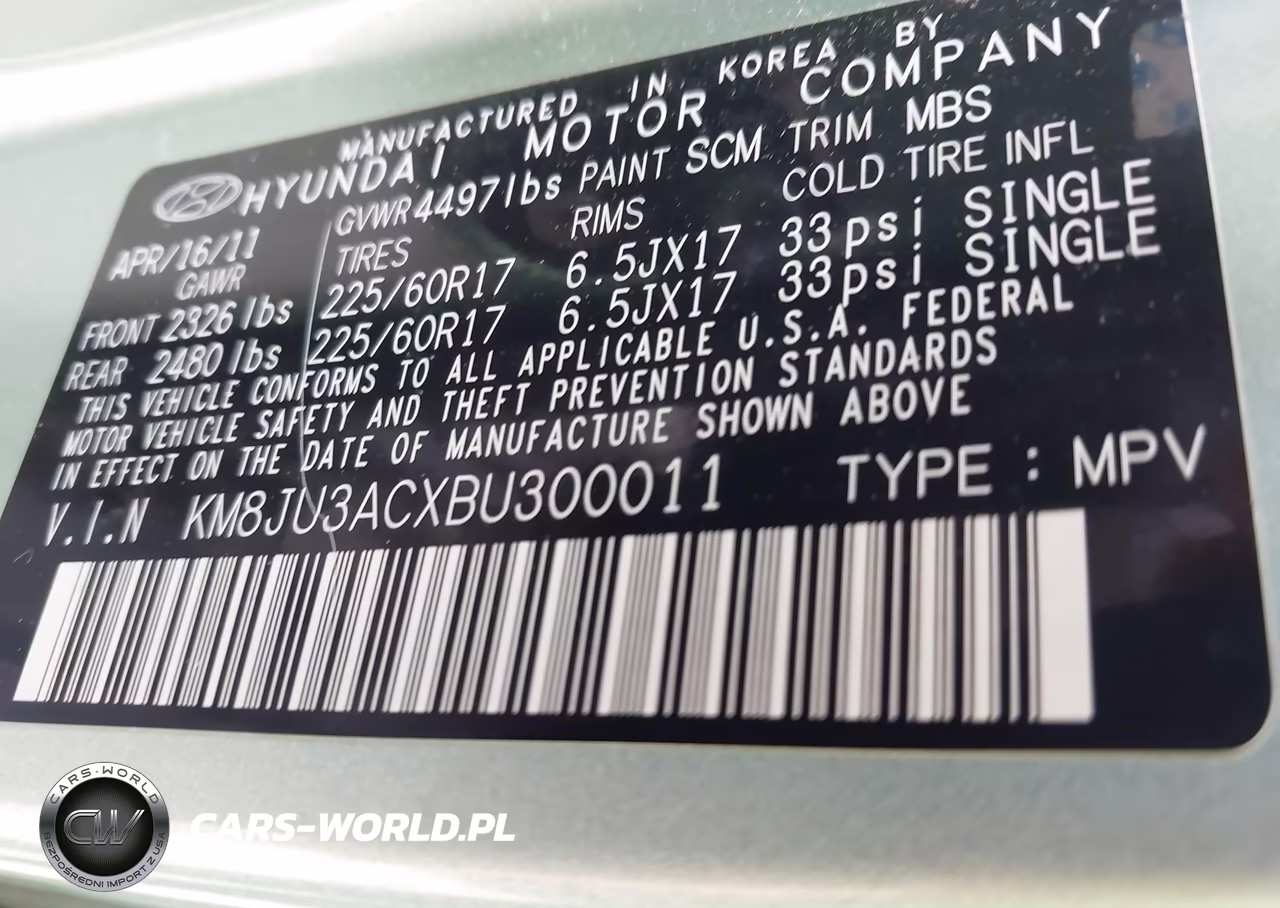 2011 Hyundai Tucson Gls VIN:KM8JU3ACXBU300011 - 9