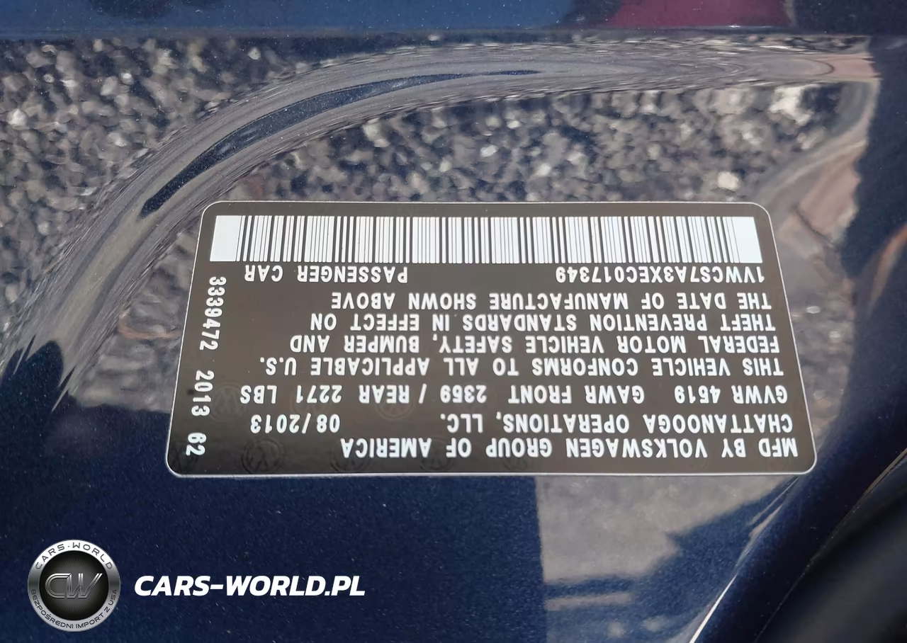 2014 Volkswagen Passat 1.8T Sel Premium VIN:1VWCS7A3XEC017349 - 9