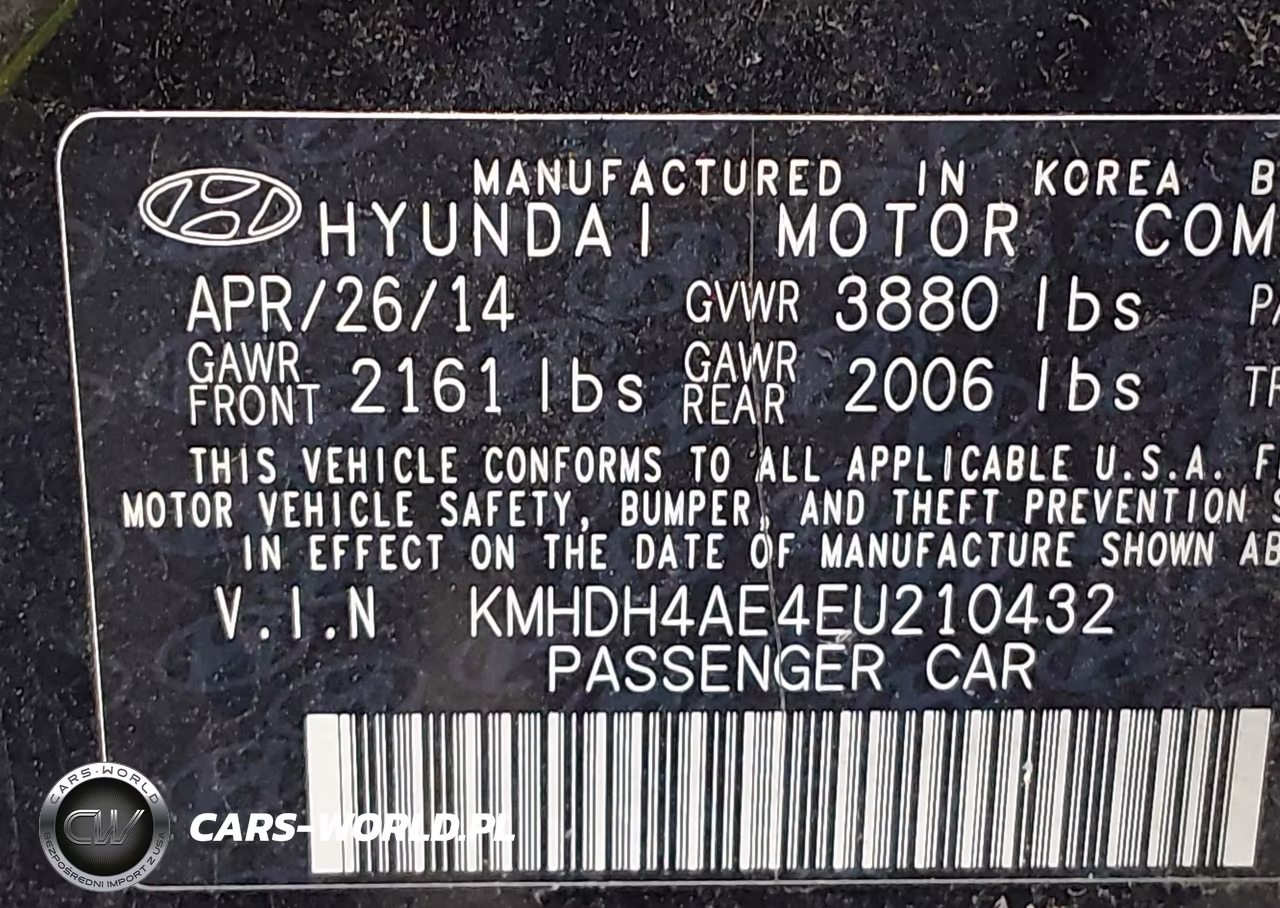2014 Hyundai Elantra Se VIN:KMHDH4AE4EU210432 - 9