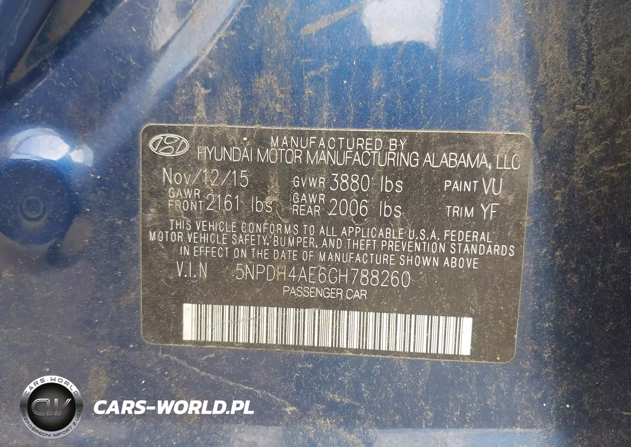 2016 Hyundai Elantra Se VIN:5NPDH4AE6GH788260 - 9