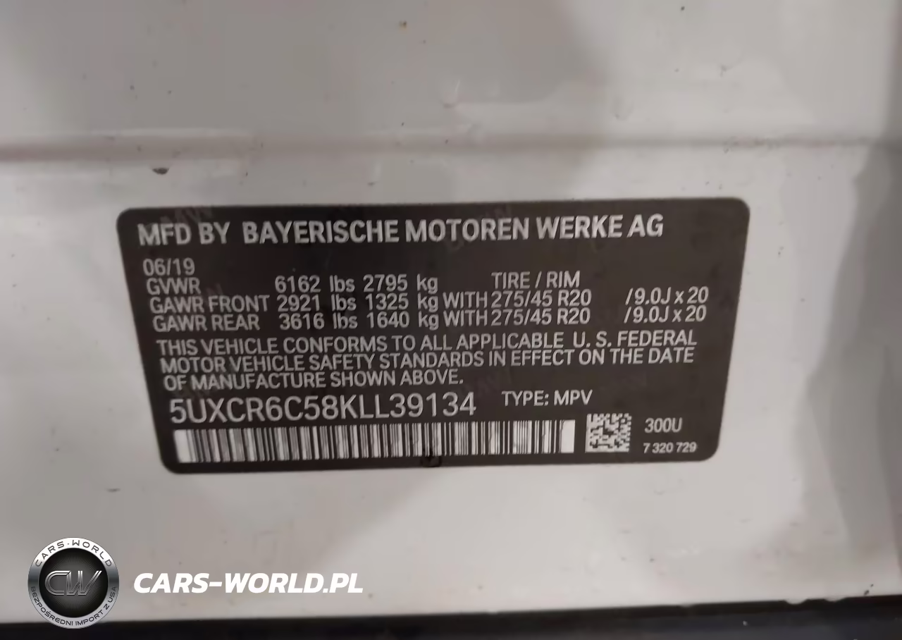 2019 BMW X5 xDrive40I VIN:5UXCR6C58KLL39134 - 9
