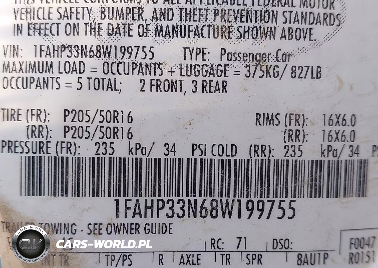 2008 Ford Focus Se-Ses VIN:1FAHP33N68W199755 - 9