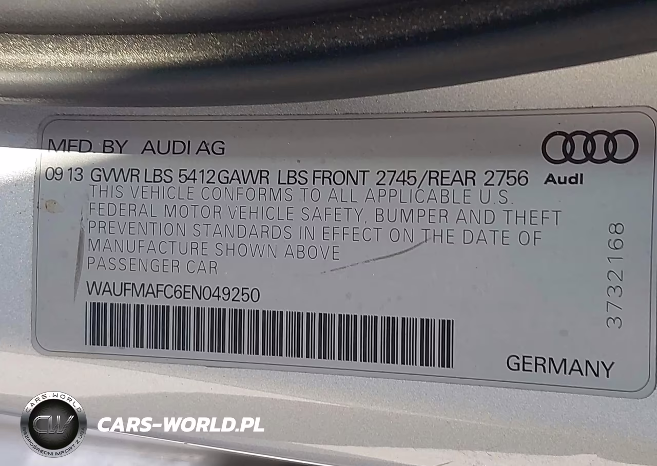 2014 Audi A6 3.0 Tdi Premium Plus VIN:WAUFMAFC6EN049250 - 9
