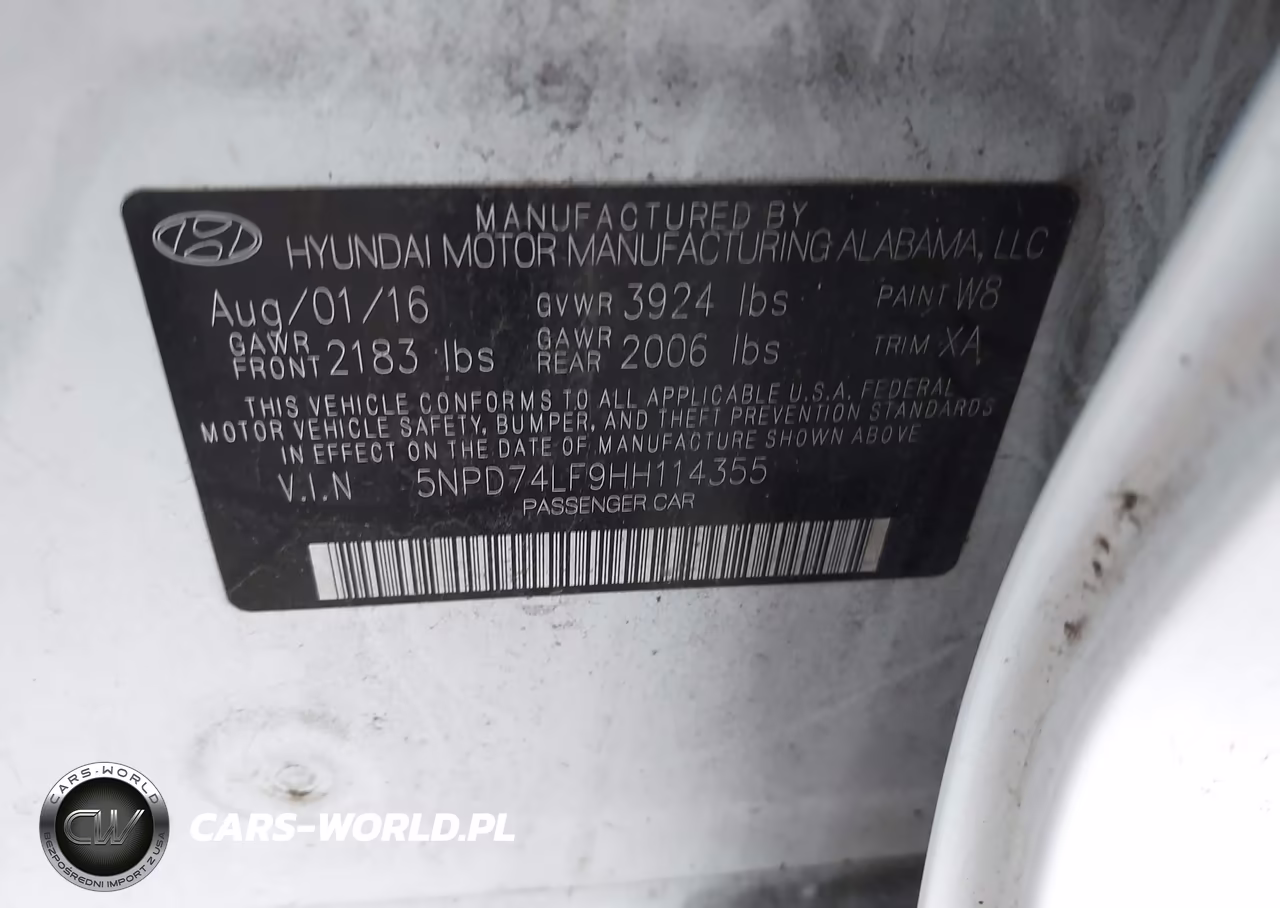 2017 Hyundai Elantra Se VIN:5NPD74LF9HH114355 - 9