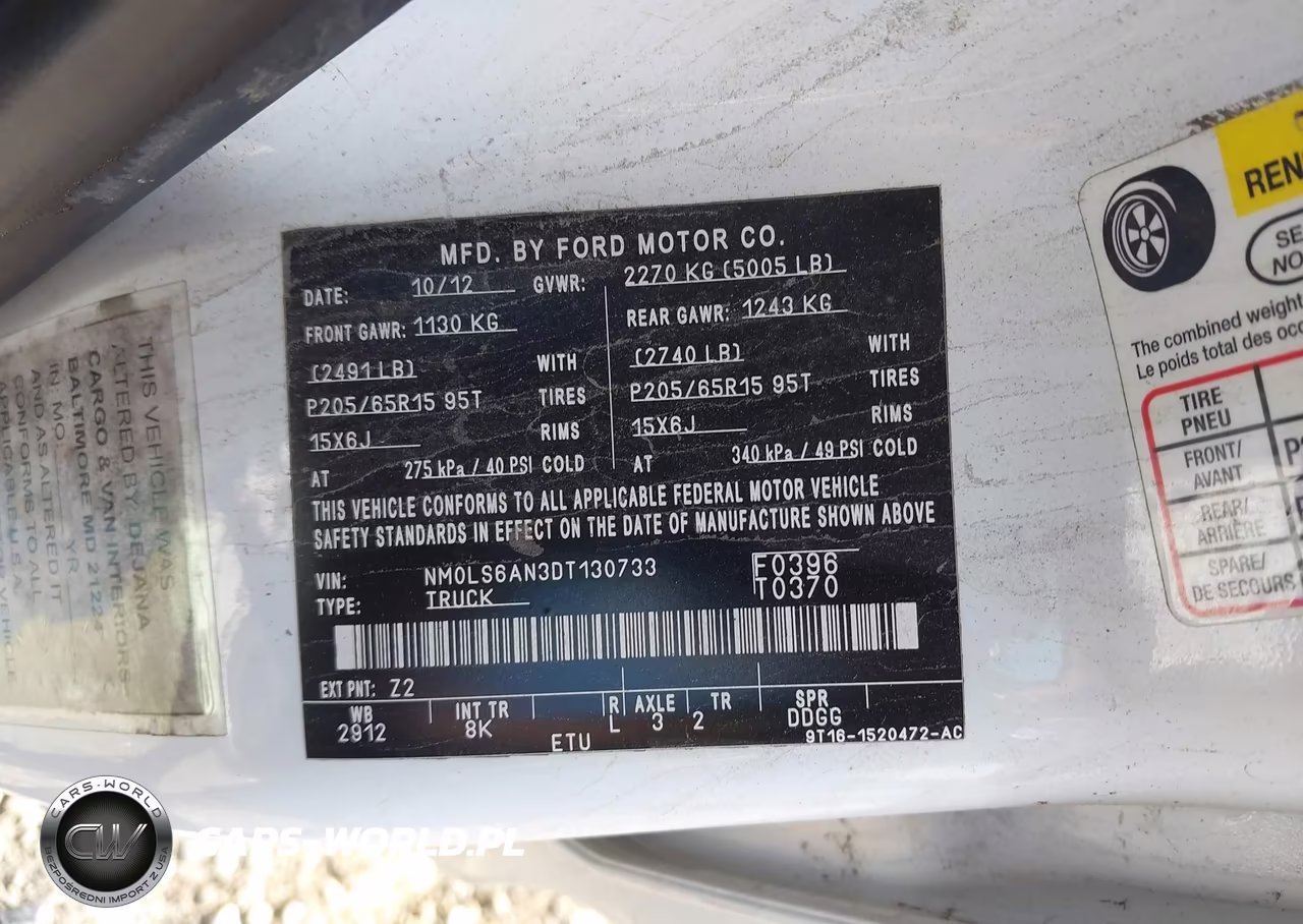 2013 Ford Transit Connect Xl VIN:NM0LS6AN3DT130733 - 9