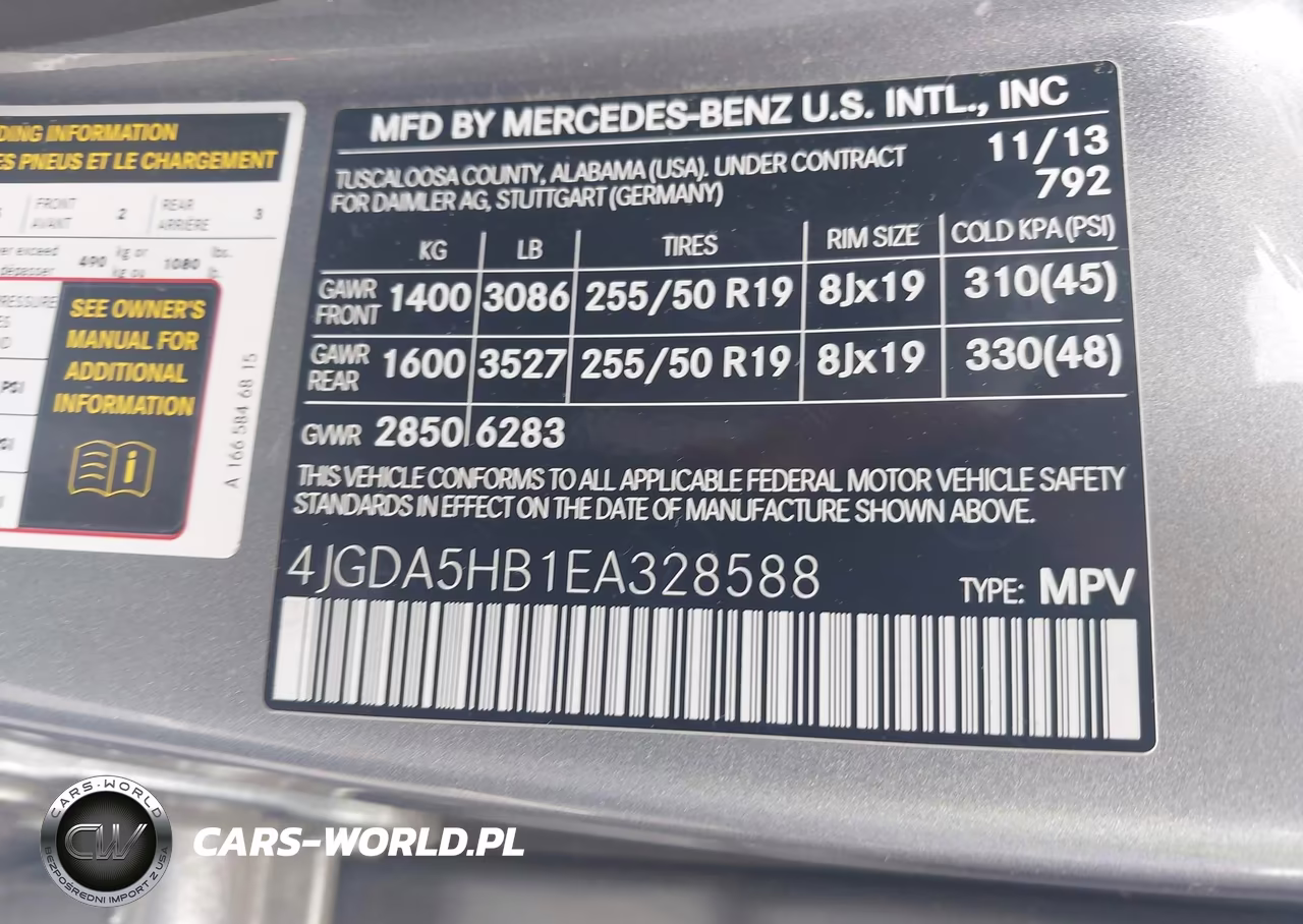 2014 Mercedes-Benz Ml 350 4Matic VIN:4JGDA5HB1EA328588 - 9