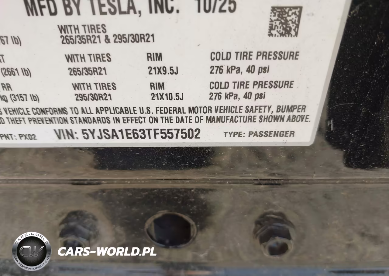 2026 Tesla Model S Plaid-Signature Series VIN:5YJSA1E63TF557502 - 9