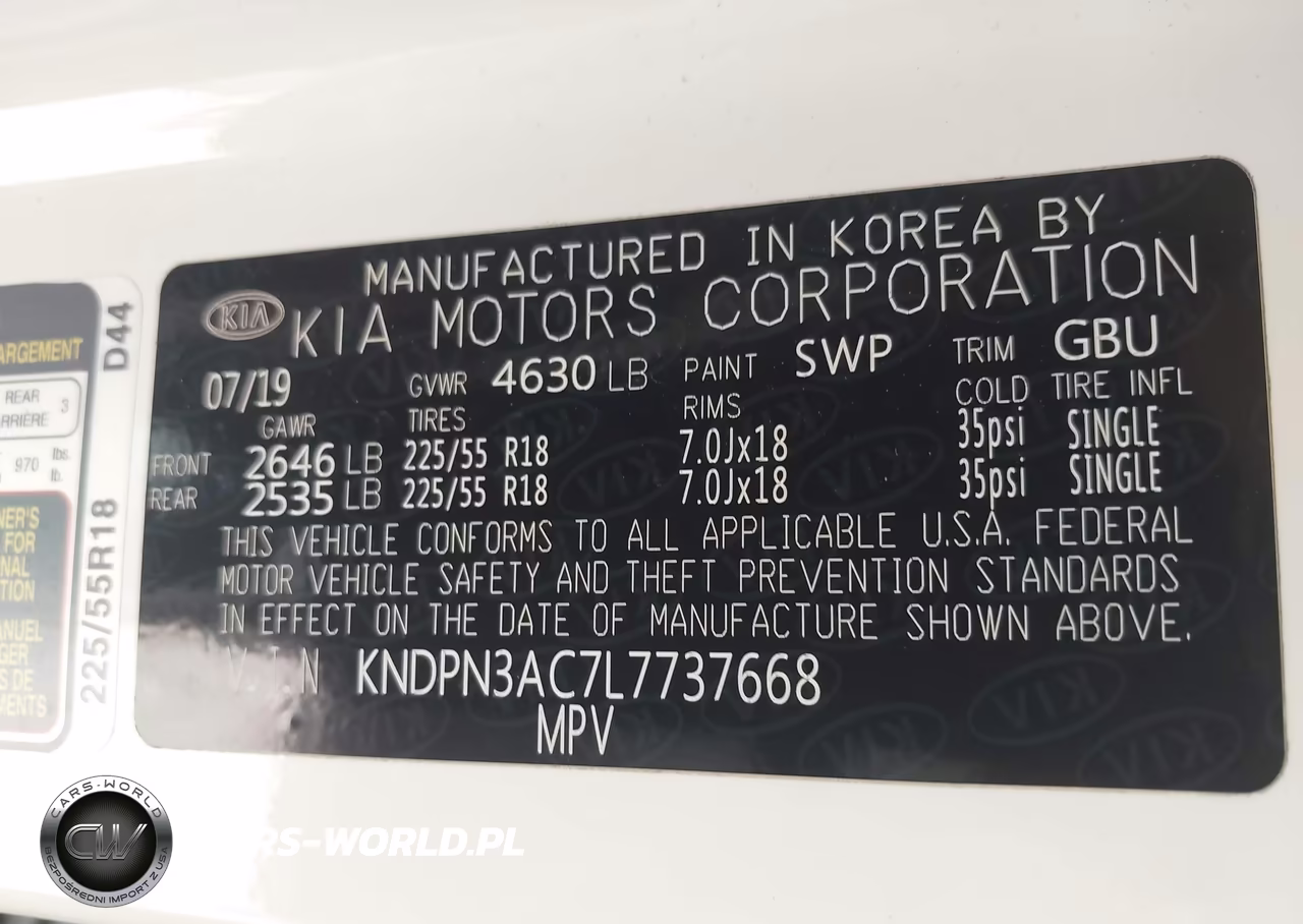 2020 Kia Sportage Ex VIN:KNDPN3AC7L7737668 - 9