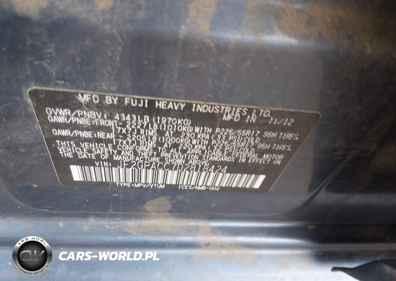 2013 Subaru Xv Crosstrek 2.0I Premium VIN:JF2GPACC7D2818424 - 9
