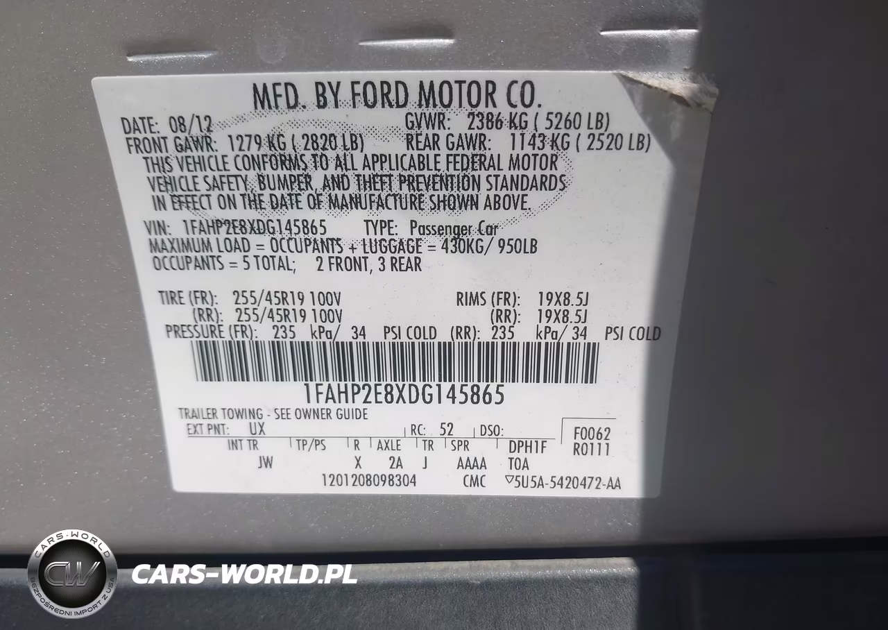 2013 Ford Taurus Sel VIN:1FAHP2E8XDG145865 - 9