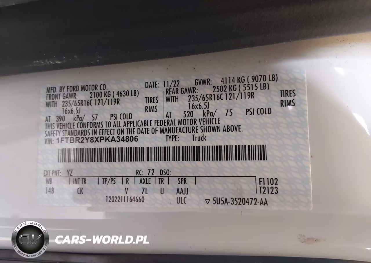 2023 Ford Transit VIN:1FTBR2Y8XPKA34806 - 9