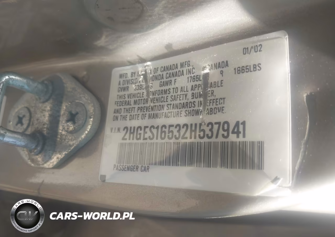 2002 Honda Civic Lx VIN:2HGES16532H537941 - 9