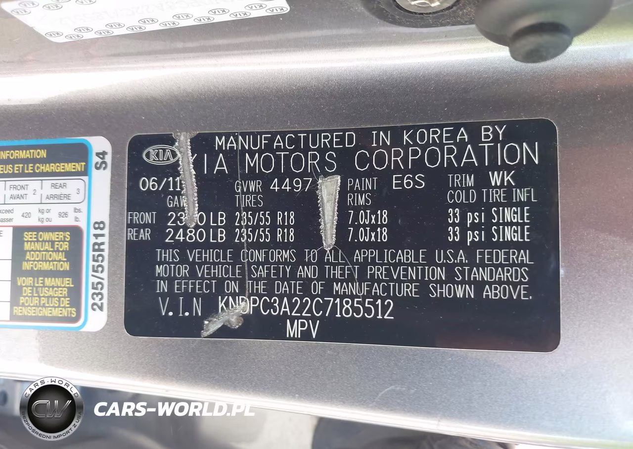 2012 Kia Sportage Ex VIN:KNDPC3A22C7185512 - 9
