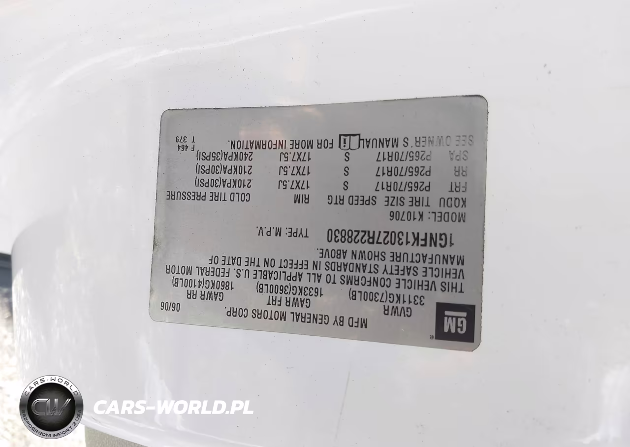 2007 Chevrolet Tahoe Lt VIN:1GNFK13027R228830 - 9