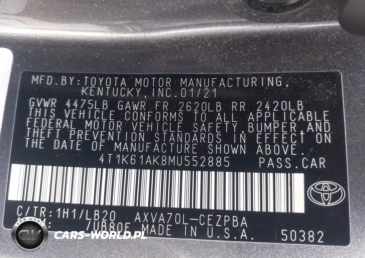 2021 Toyota Camry Xse VIN:4T1K61AK8MU552885 - 9