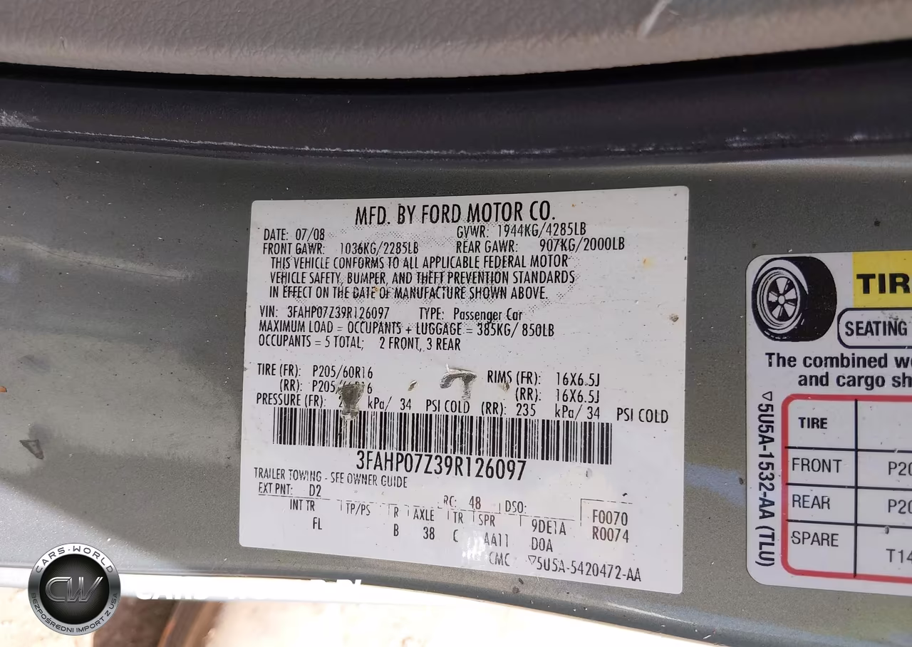 2009 Ford Fusion Se VIN:3FAHP07Z39R126097 - 9