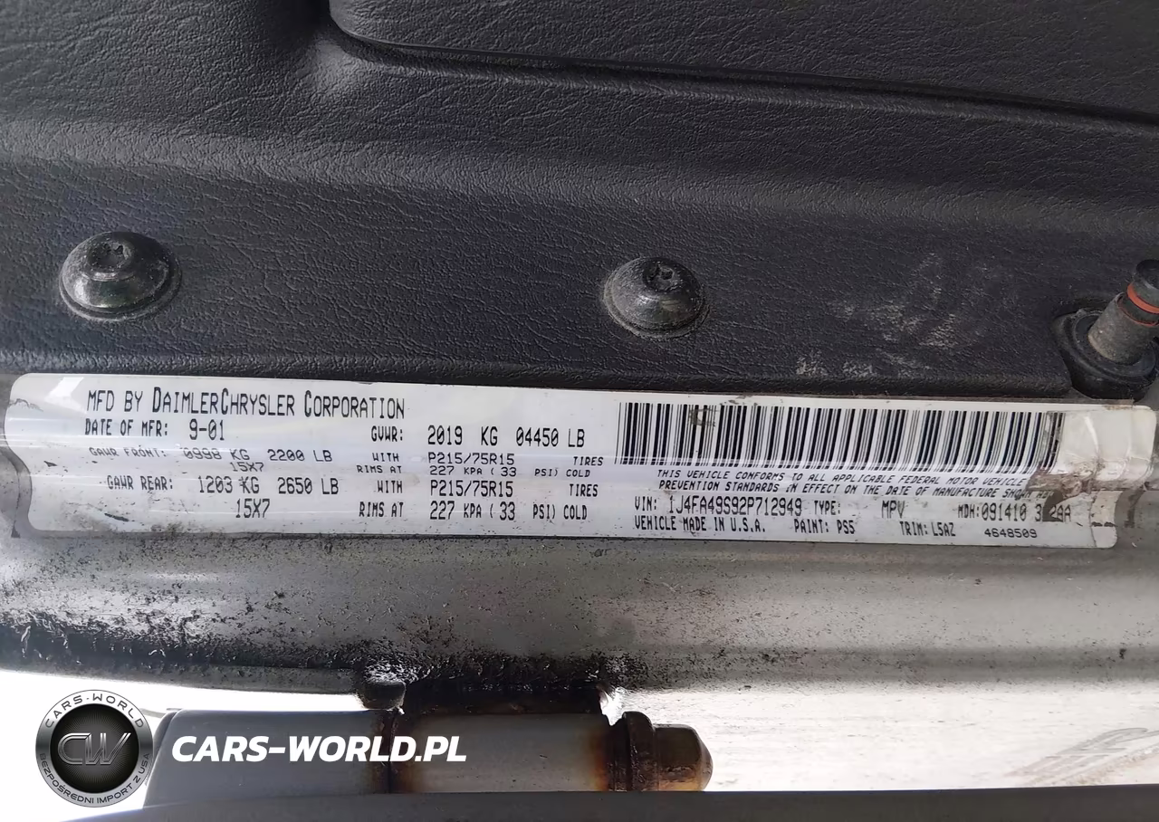2002 Jeep Wrangler Sport VIN:1J4FA49S92P712949 - 9