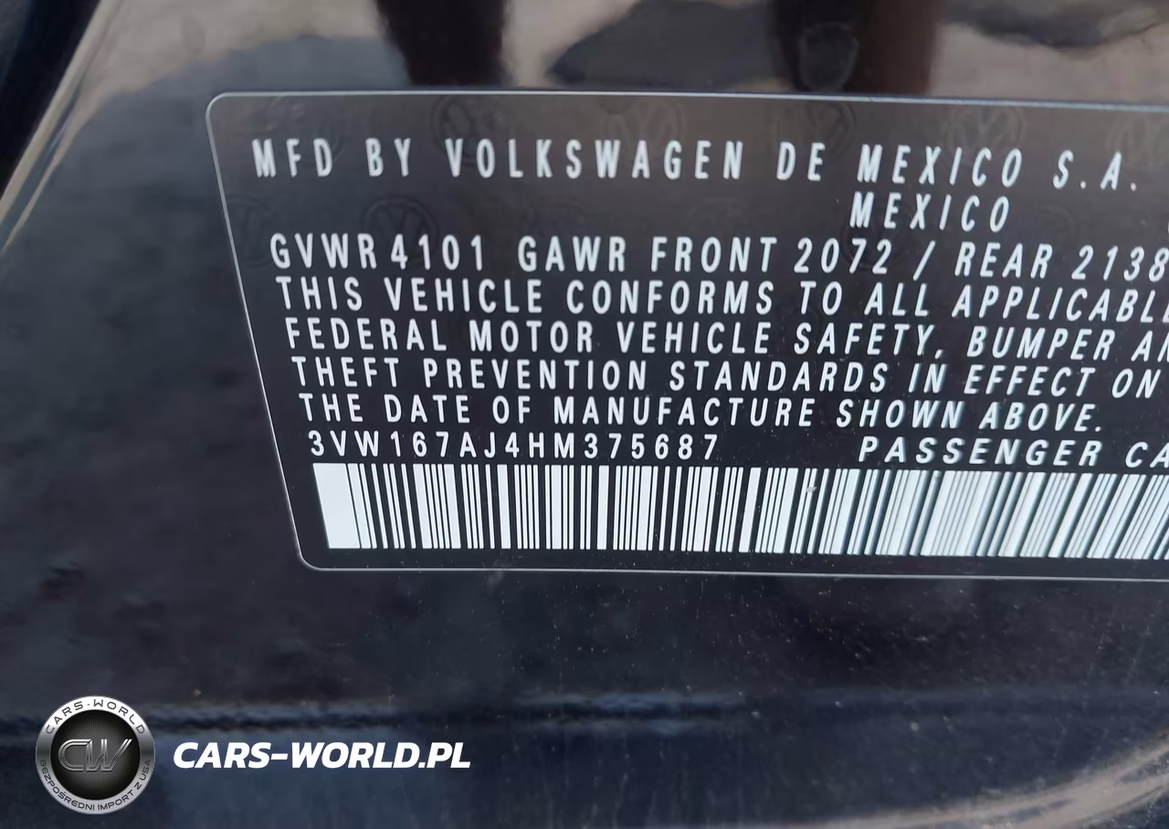 2017 Volkswagen Jetta 1.4T S VIN:3VW167AJ4HM375687 - 9