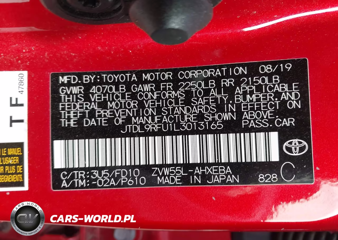2020 Toyota Prius Le Awd-E VIN:JTDL9RFU1L3013165 - 9