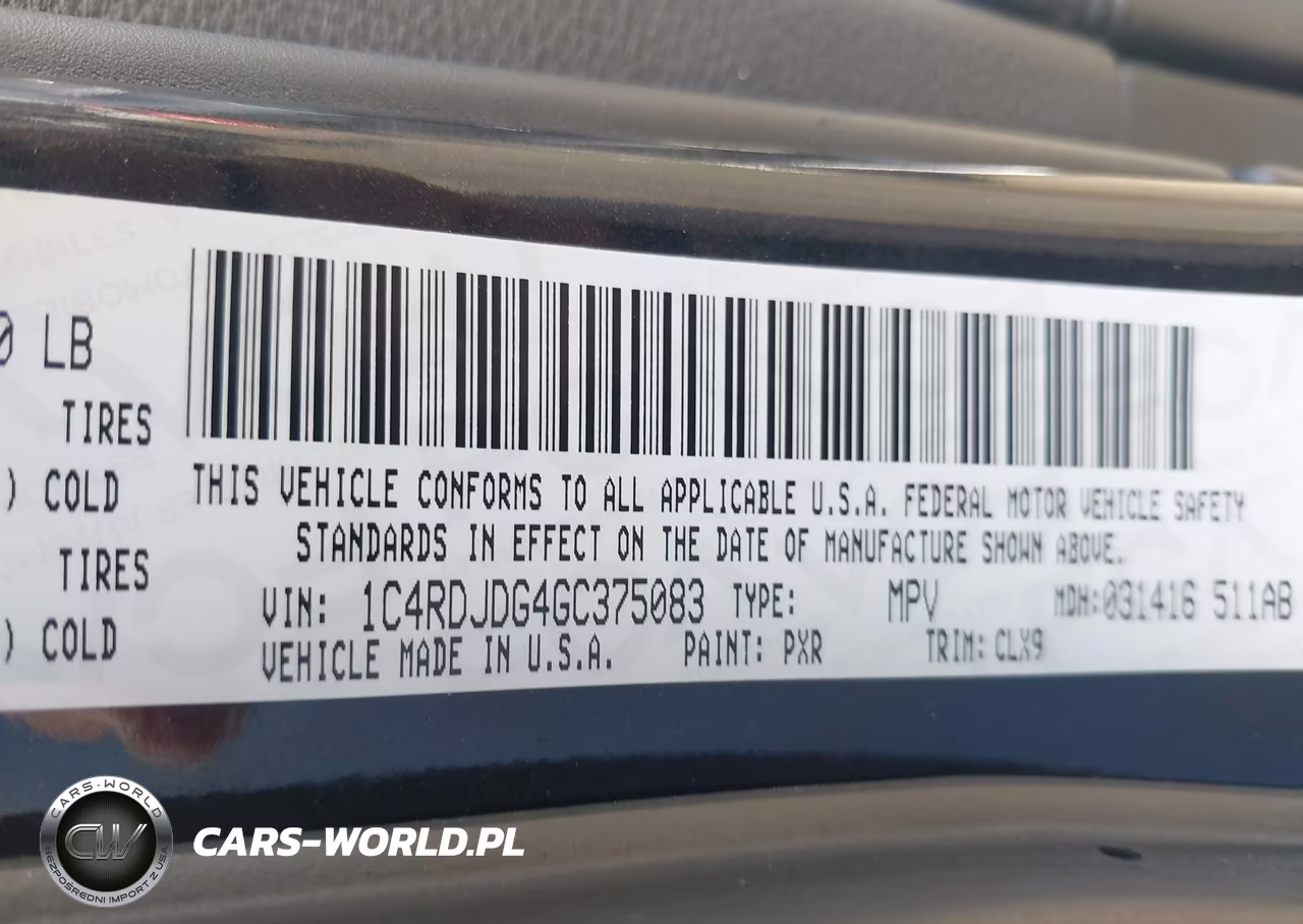 2016 Dodge Durango Limited VIN:1C4RDJDG4GC375083 - 9