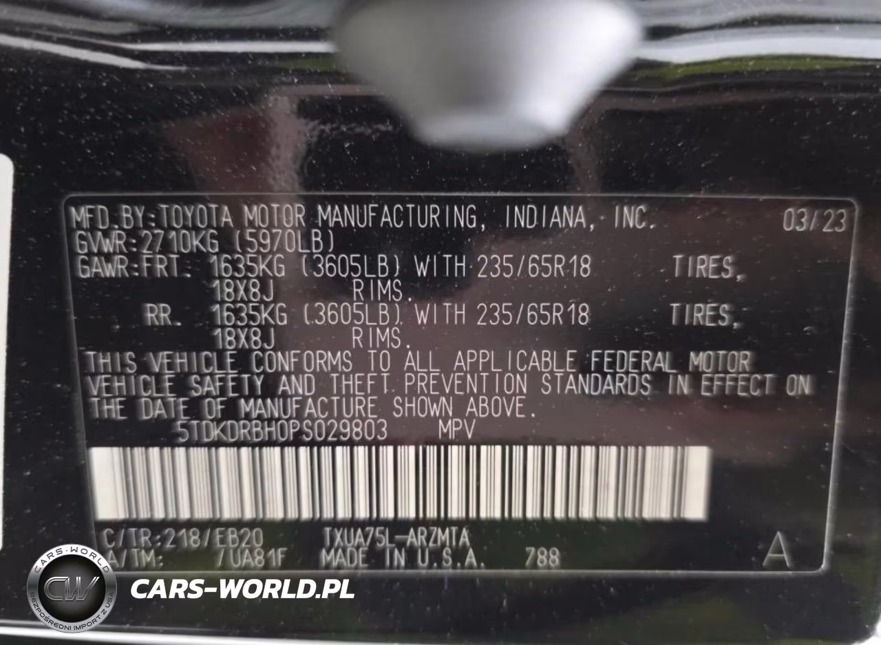 2023 Toyota Highlander Xle VIN:5TDKDRBH0PS029803 - 8