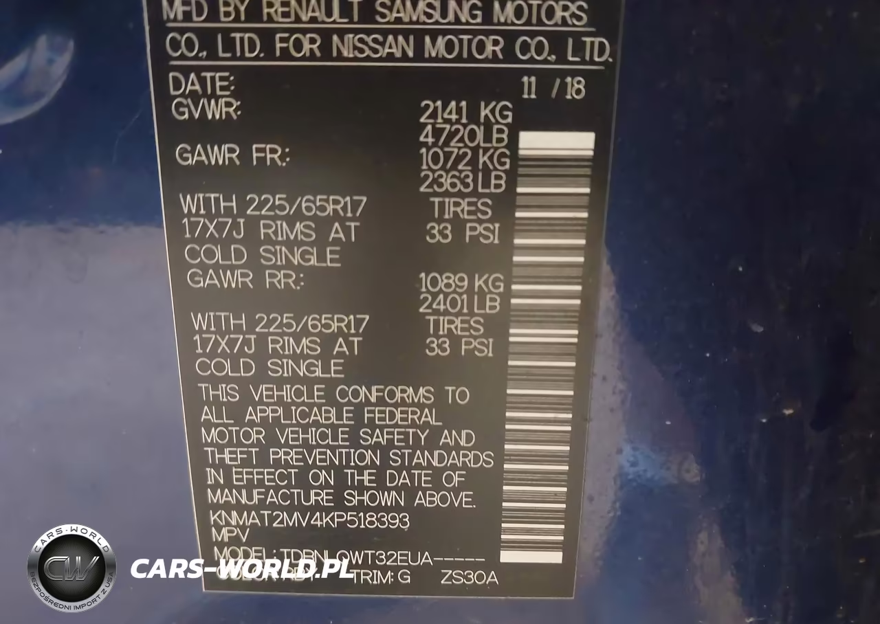 2019 Nissan Rogue Sv VIN:KNMAT2MV4KP518393 - 9